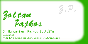 zoltan pajkos business card